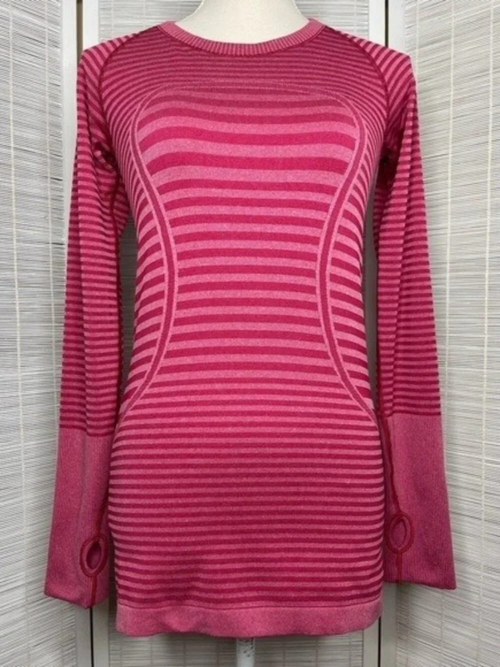 Lululemon Swiftly Tech Long Sleeve Heathered Berry Rumble Pink Size 6